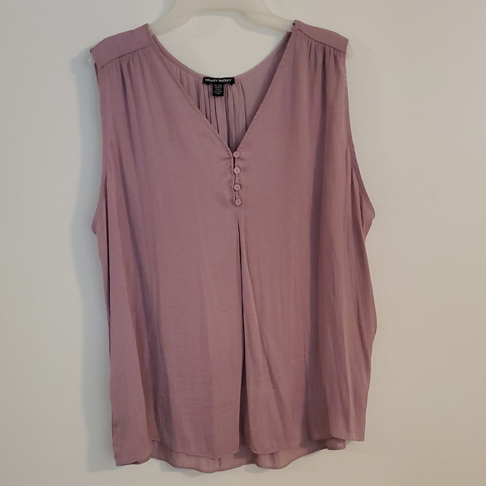 Silky Feel Light Weight Hilary Radley Mauve Sleeveless Top‎
